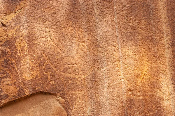 Petroglyph Rock Art Carvings Native Americans Canyon Wall Freemont National — Stock Photo, Image