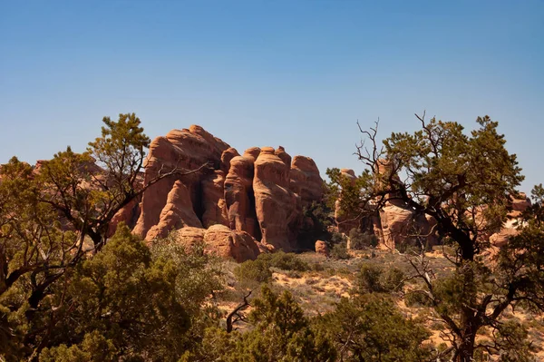 Buttes Mesas Arches National Park Moab Utah — Zdjęcie stockowe