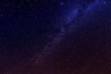 Kainatta yıldızlar ve uzay tozuyla Samanyolu Galaksisi