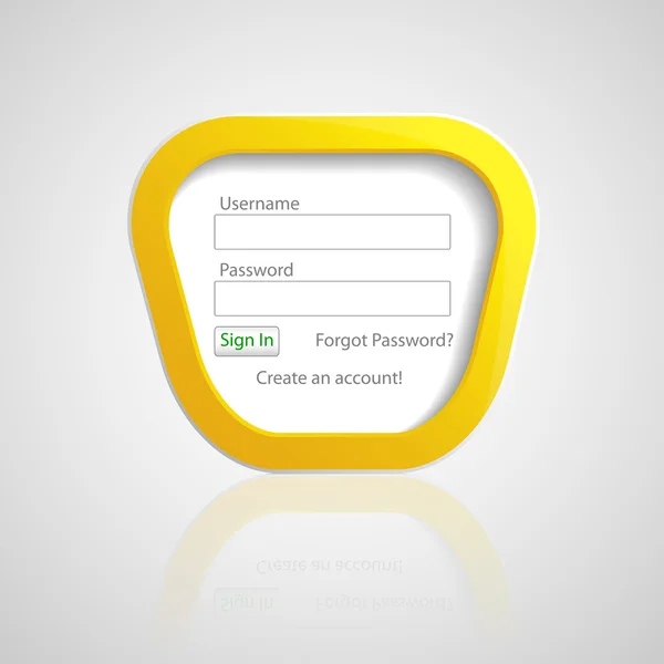 Formulario de acceso — Archivo Imágenes Vectoriales