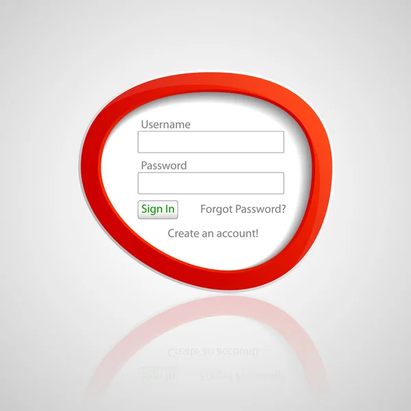 Formulario de acceso — Archivo Imágenes Vectoriales