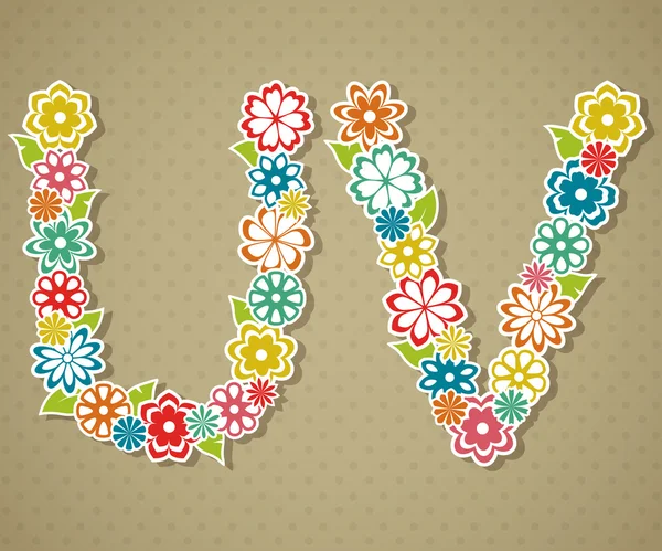 Alphabet floral. — Image vectorielle