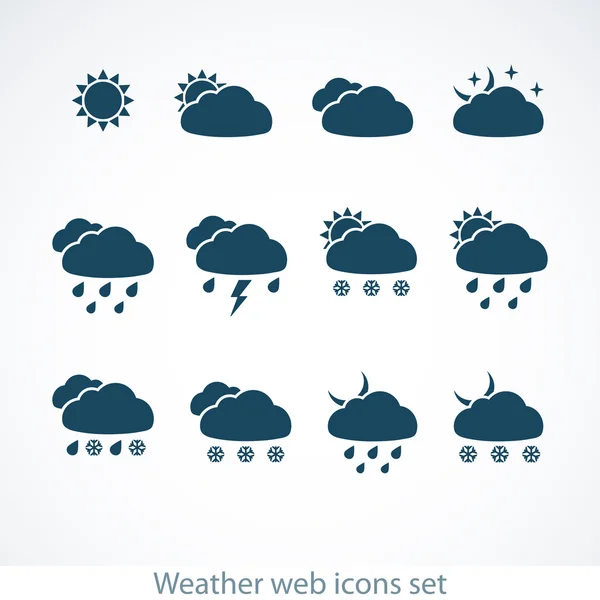 Ensemble d'icônes météo — Image vectorielle