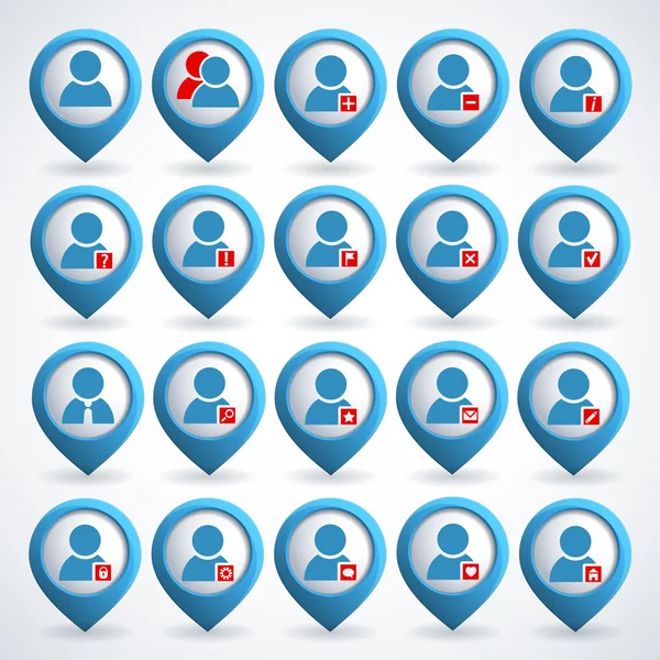 Set icone utente — Vettoriale Stock