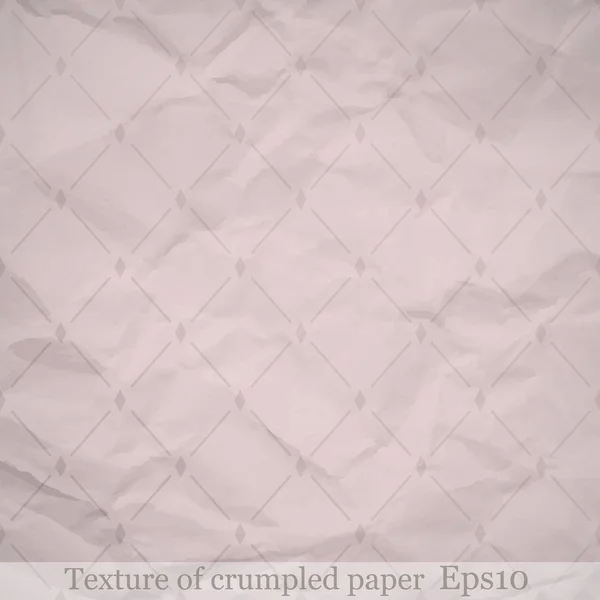 Textur von zerknittertem Papier — Stockvektor