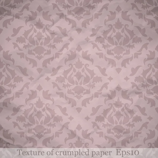 Textur von zerknittertem Papier — Stockvektor