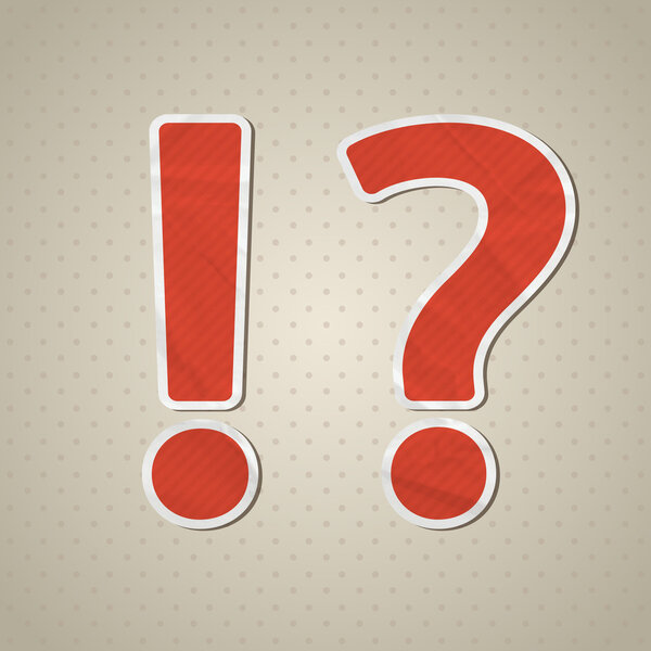 Question mark and exclamation mark