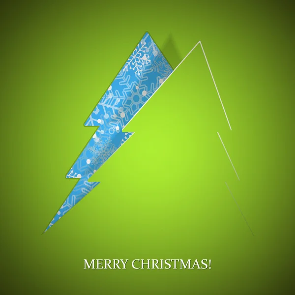 Fondo azul con árbol de Navidad — Archivo Imágenes Vectoriales