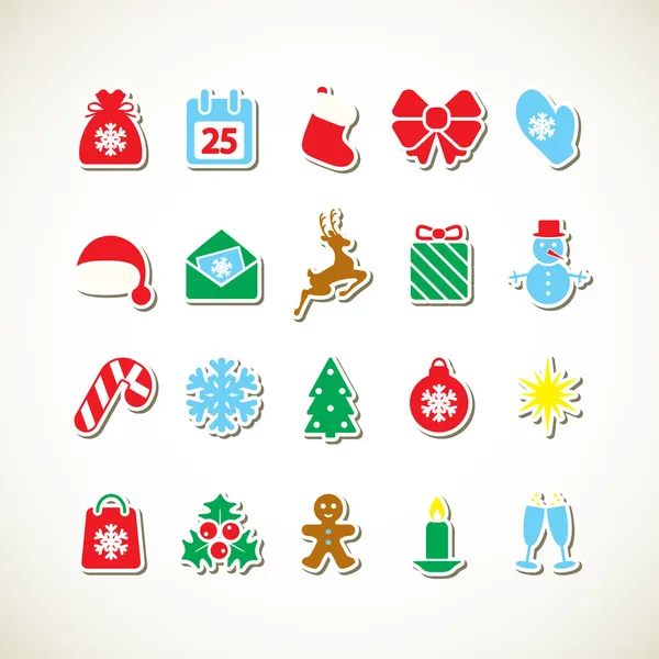 Iconos de Navidad — Vector de stock