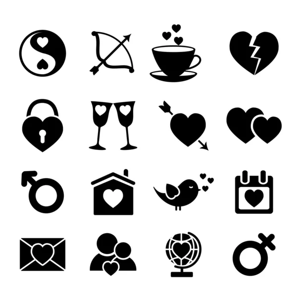 Love icons — Stock Vector