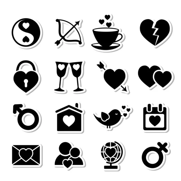 Love icons — Stock Vector