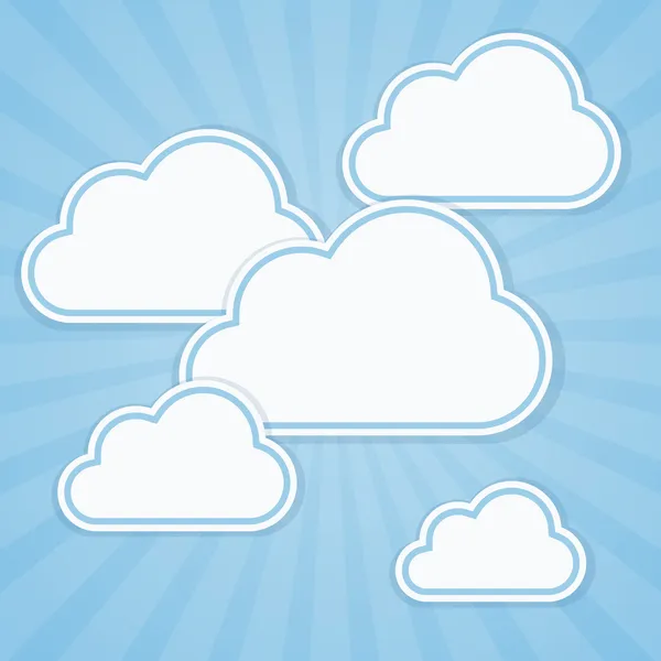 Cadres de nuages — Image vectorielle