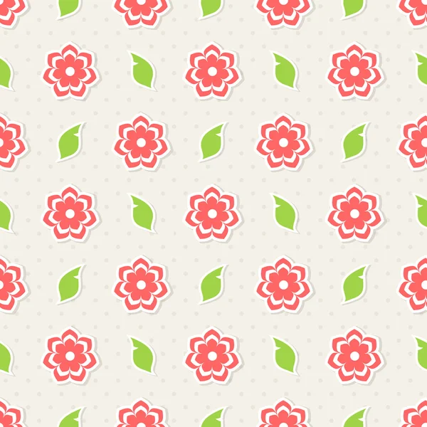 Bloemen naadloos patroon — Stockvector