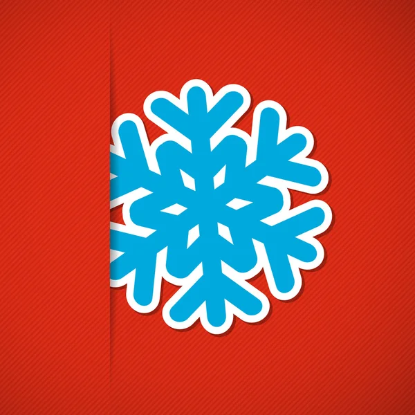 Рождественский фон со снежинкой — стоковый вектор
