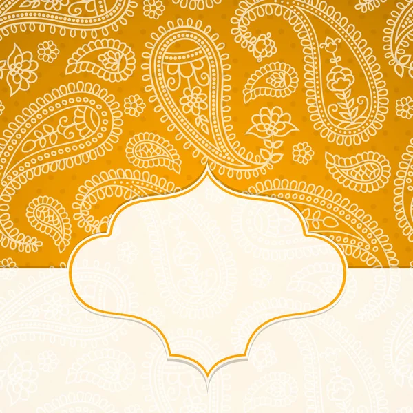 Frame in the Indian style — Stock Vector
