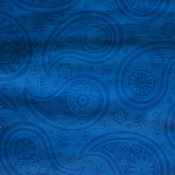 Paisley mönster på akvarell bakgrunden — Stock vektor