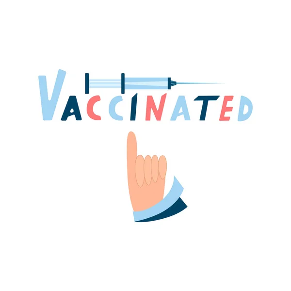 Κίνητρο Σύνθημα Εμβολιασμός Εικονογράφηση Διάνυσμα Της Αφίσας Κίνητρο Πάρει Εμβολιάσει — Διανυσματικό Αρχείο