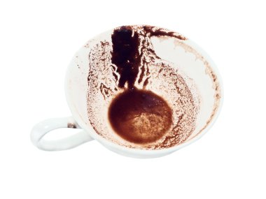 fal kahve gerekçesiyle beyaz fincan izole