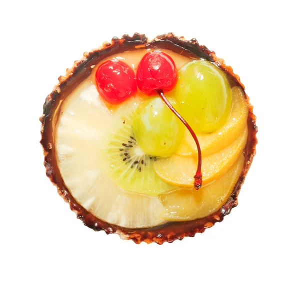 ベリーと白のフルーツ ケーキ — ストック写真