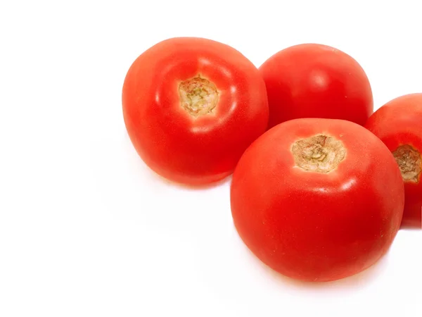 Tomates isolées sur fond blanc. — Photo