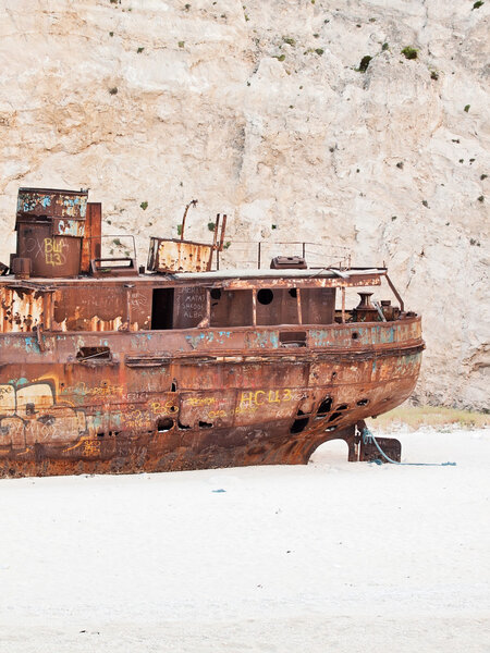 Корабль Wreck на пляже Занте
