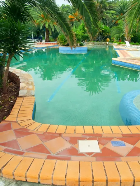 Landscape with nobody swimming pool in hotel — Stock Photo, Image