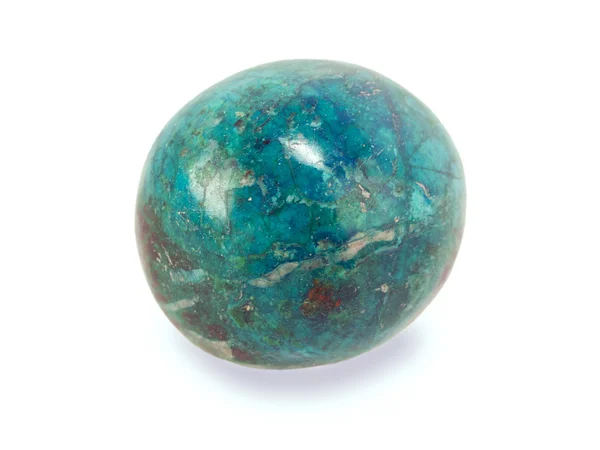 Chrysocolla steen geïsoleerd — Stockfoto