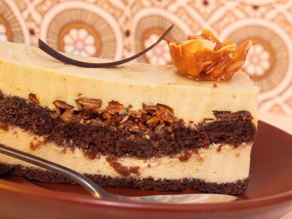 Vienna cake with almond and caramel — Stock Photo, Image
