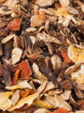 siyah yulaf sportif müsli. arka plan. at için.