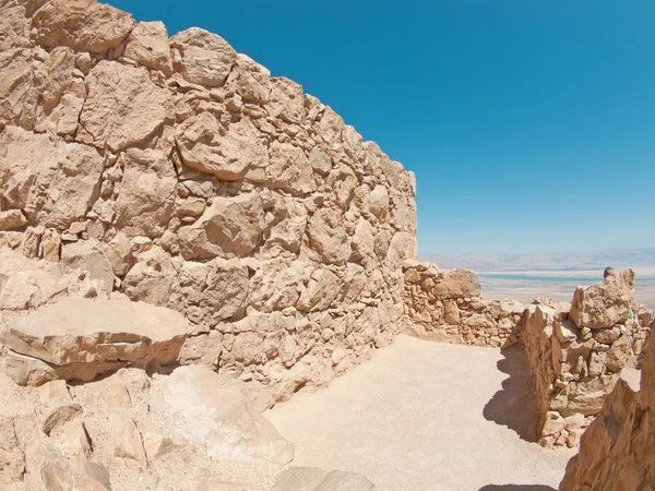 Вид на Мертвое море из крепости Масада, Израиль — стоковое фото