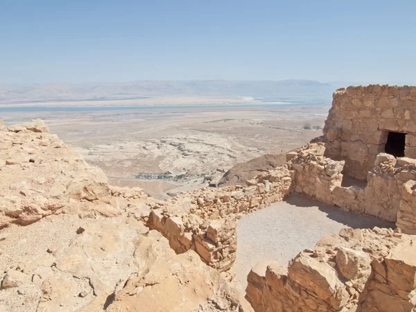 Руины замка Ирода в крепости Масада, Израиль — стоковое фото