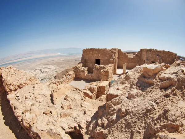 Ruins of Herods castle in fortress Masada, Israel — Stock Photo, Image