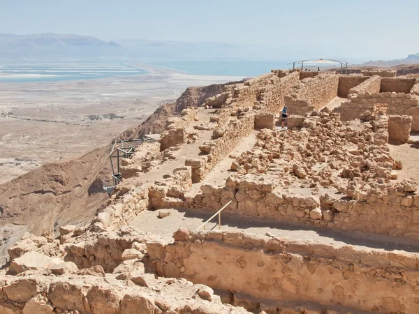 ヘロッズ マサダ要塞、イスラエル共和国の城の遺跡 — ストック写真