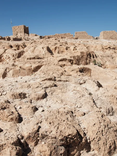 ヘロッズ マサダ要塞、イスラエル共和国の城の遺跡 — ストック写真