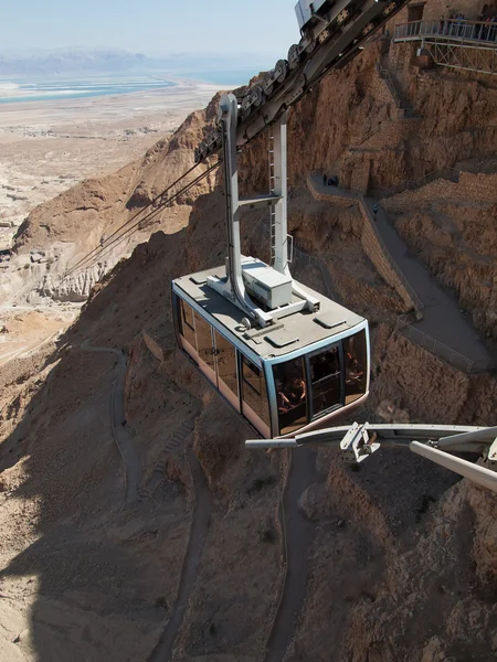 Funicolare nella fortezza Masada, Israele — Foto Stock