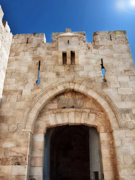 Jaffa portão em jerusalem cidade velha — Fotografia de Stock