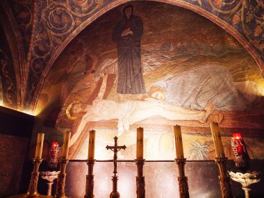 Kutsal sepulchre kilisede. calvery bulunan