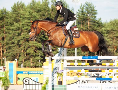 Saint petersburg-Temmuz 05: binici Mihail shemshelev dagomys üzerinde