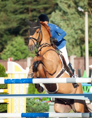 Saint petersburg-Temmuz 05: binici valeriya sokolova efendim stanwel üzerinde