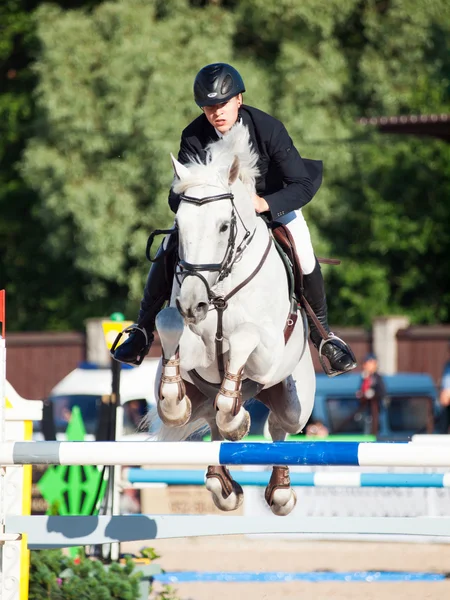 SANTO PETERSBURGO-LUGLIO 05: Cavaliere Matas Petraitis su Cattio — Foto Stock