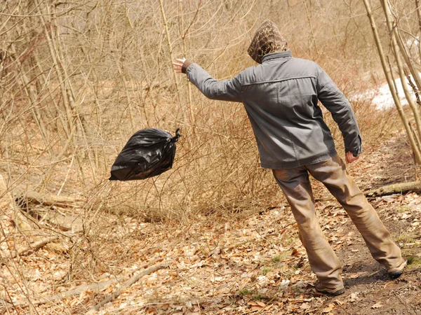 Vervuilende bos — Stockfoto