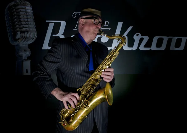 Saxophonist lizenzfreie Stockfotos