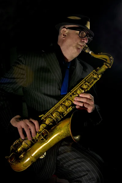 Saxophonist Stockfoto