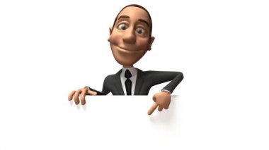 boş bir işareti ile iş adamı