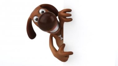 boş bir işaret ile köpek