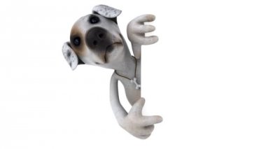 boş bir işaret ile köpek