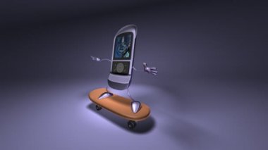 hareket eden telefon buz pateni