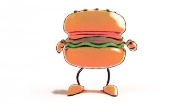 Hamburger dans çizgi film