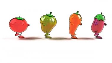 dans çizgi film sebze