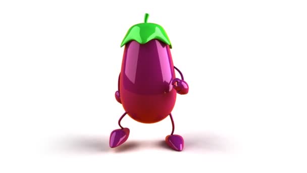 Aubergine promenader — Stockvideo